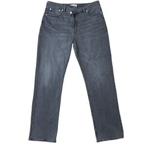 Madewell The '90s Straight Leg Jean Burwick Wash Cross-Tab Gray Size 31